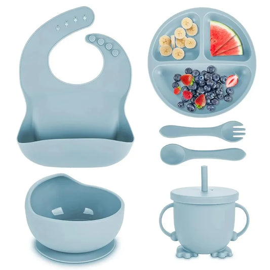 Children's Dishes Set Baby Silicone Tableware 6PCS