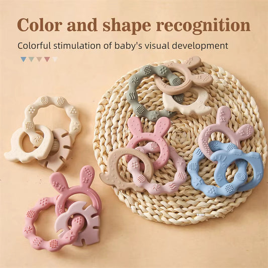 Baby Silicone Teether Ring BPA